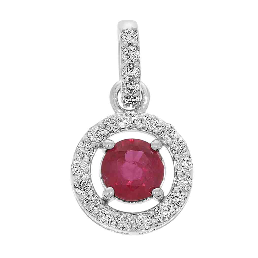 Ruby Halo Pendant PD31968A4.10X2.15